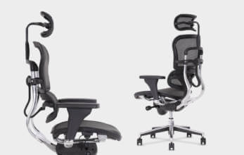 nowoczesne czarne ergonomiczne krzesło